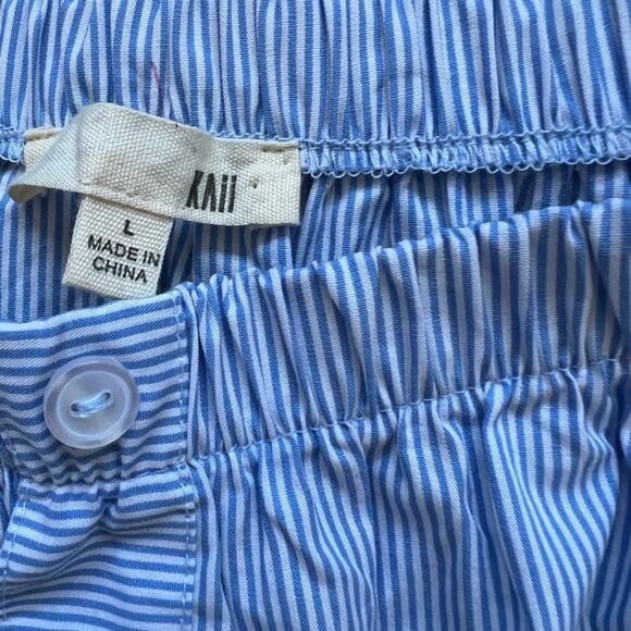 NWOT Kaii off shoulder striped cotton top women’s size large - Picture 9 of 11